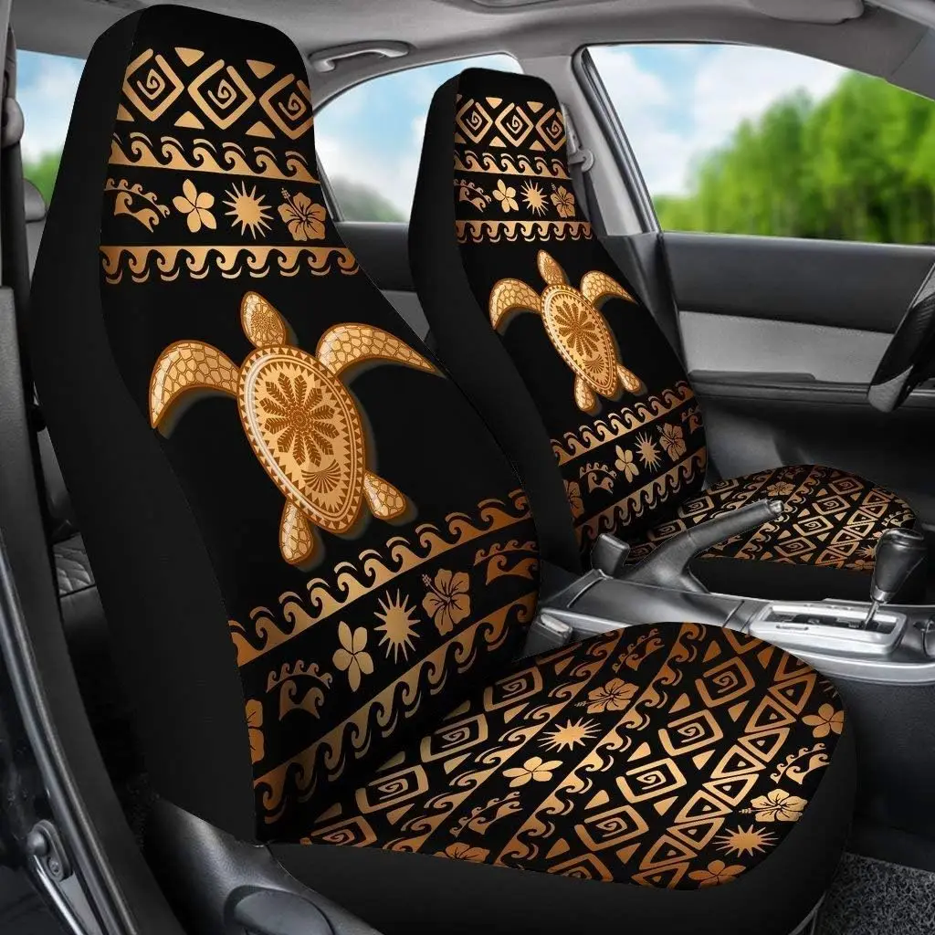 

Tribal Sea Turtle Aztec Hawaiian Style Universal Fit Car Seat Covers 2 Pcs Set Front Seat Seat Covers Car Accessories One Size