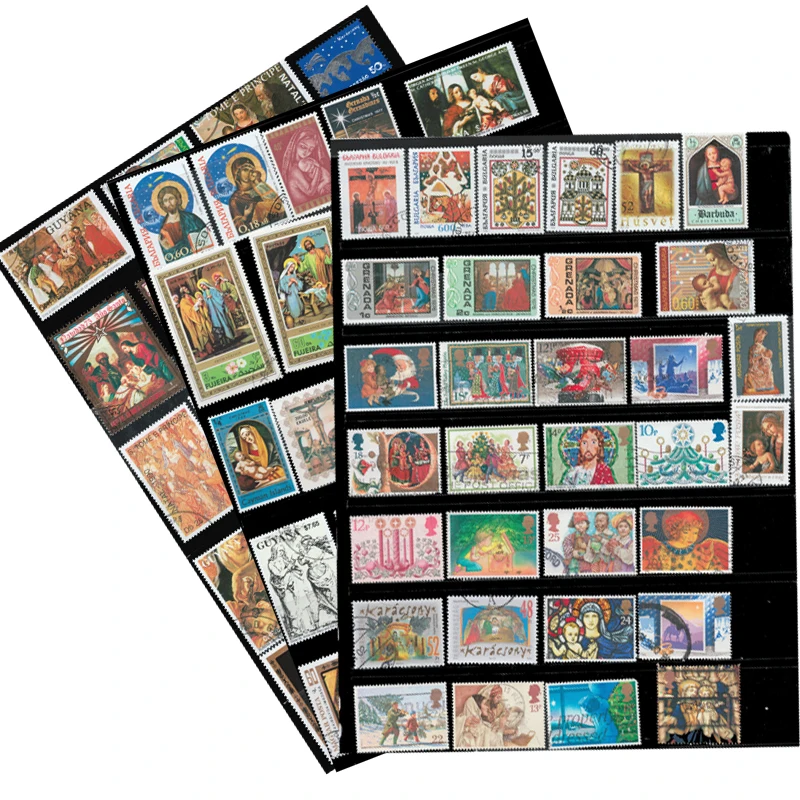 

95 PCS / Lot Topic Christmas And Easter Postage Stamps With Post Mark For Collection