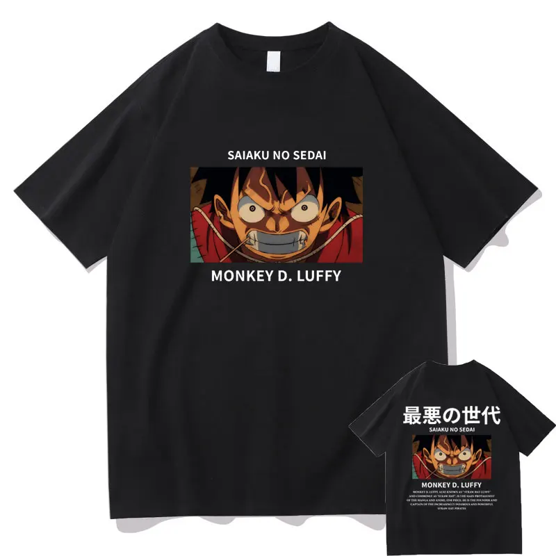 

2022 New Design Anime One Piece Roronoa Zoro Luffy Worst Generation Graphics Logo Print Tshirt Men Women Fashion Harajuku Tees