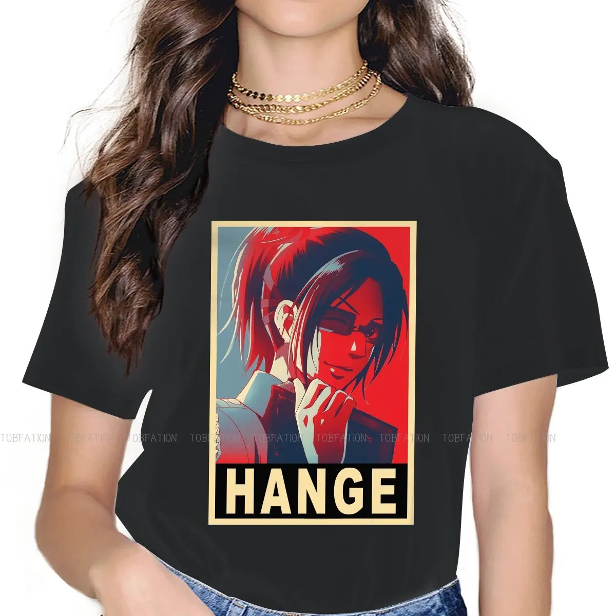 

Attack On Titan Girls T Shirt Hange Female Tops 5XL Harajuku Kawaii Tees Ladies Cotton Tshirt