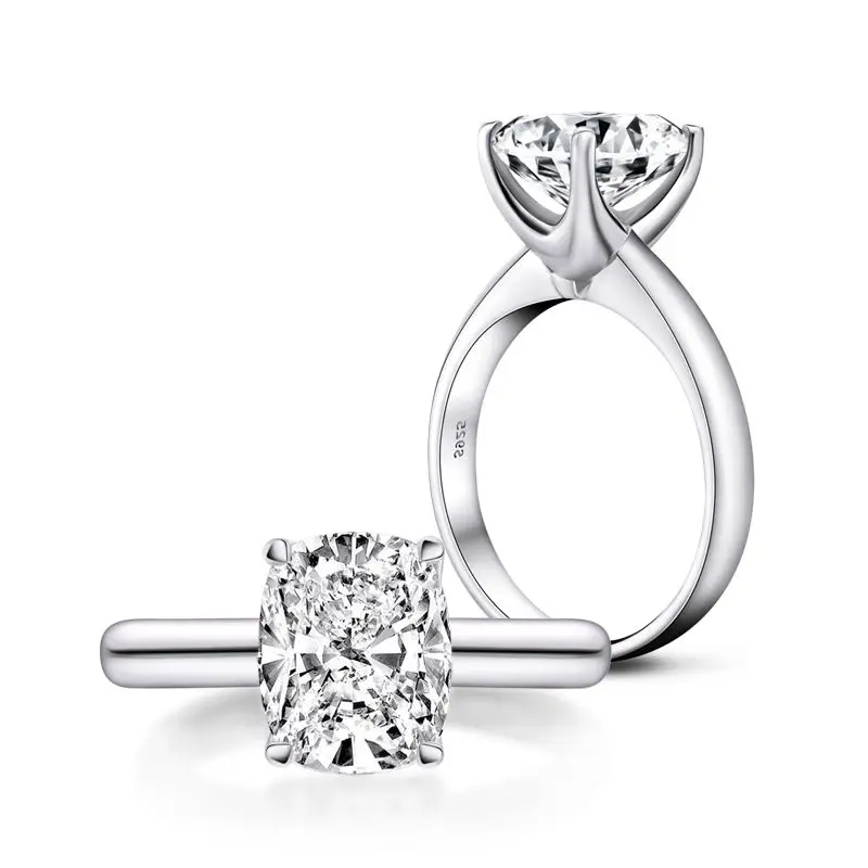 

LESF блестящие бриллиантовые серебряные кольца с муассанитом 4 карата для женщин юбилейные свадебные кольца Изысканные ювелирные изделия