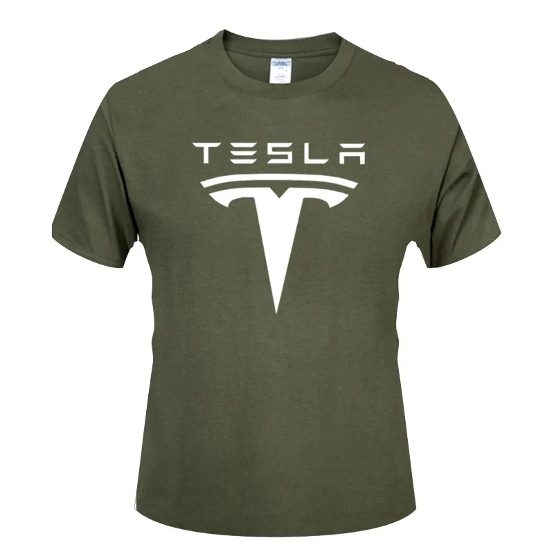 

Hot Selling Tesla Solid Color 3dt Shirt Male Digital Printing O-Neck Breathable Casual Men'S And Women'S Top Oversized T-Shirt