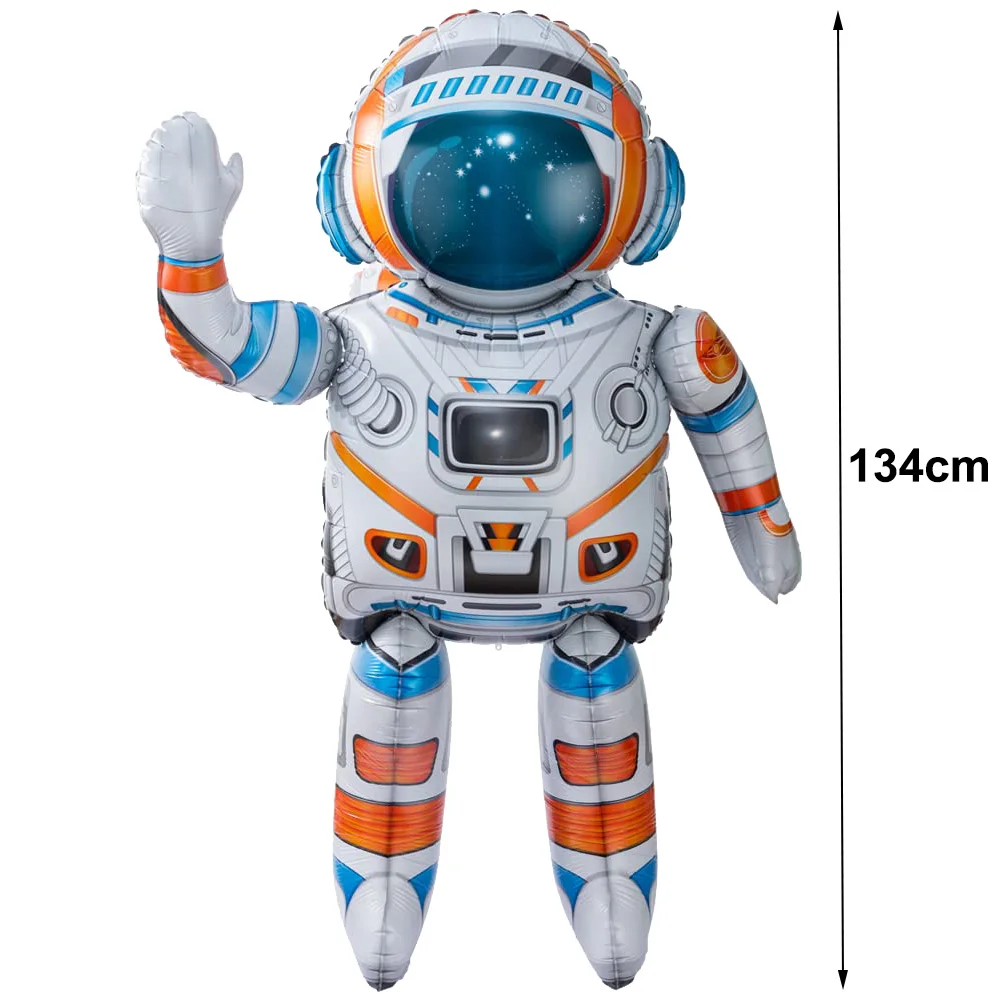 

53inch jumbo Astronaut Balloon Standing Inflatable Spaceman Mylar Helium Foil Balloon Out Space Theme Birthday Party Decorations
