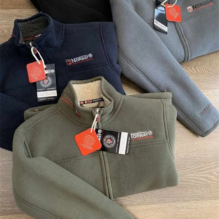 Норвезькая хлопчатобумажная куртка на флисовой подкладке утолщенная теплая