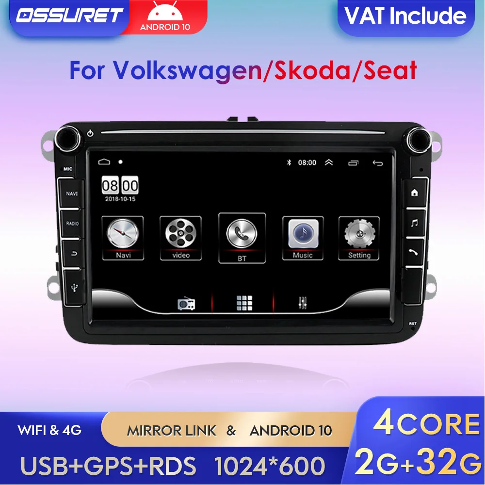 Автомагнитола для VW GOLF Skoda PASSAT POLO 5 6 B6 B7 JETTA TIGUAN TOURAN |