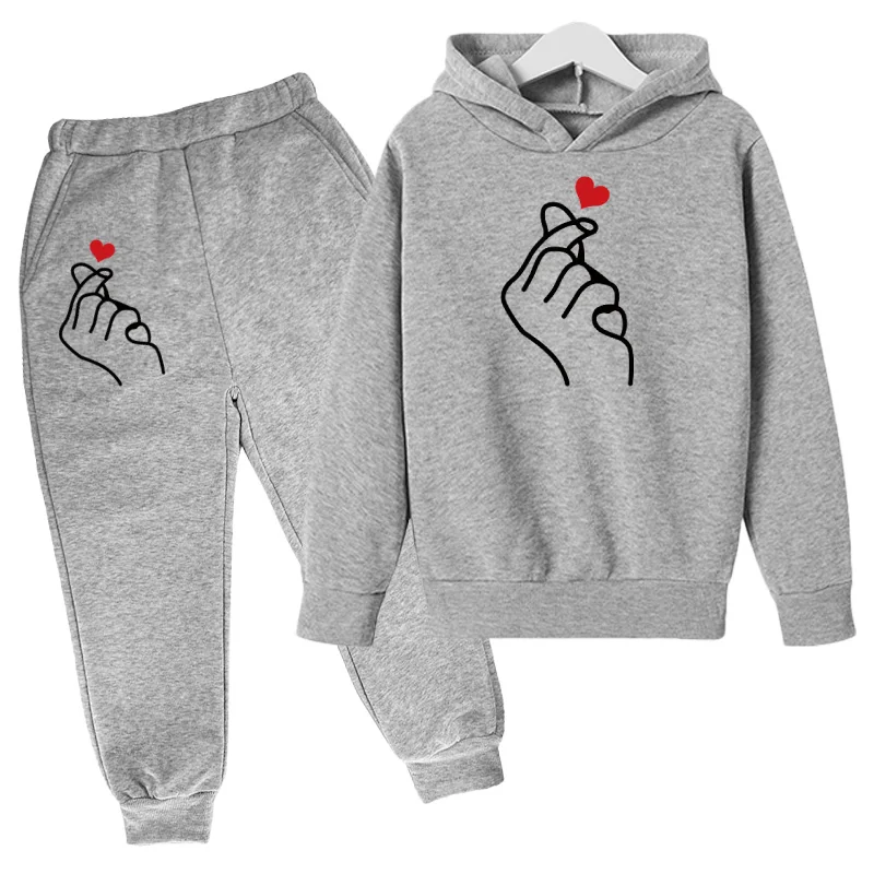 

Than Heart Cute Love Clothes Cartoon Hoodi Childrens Girls Clothing Boy Hoodie Autumn Girls Kids Gift Sweatshirt Casual Costume