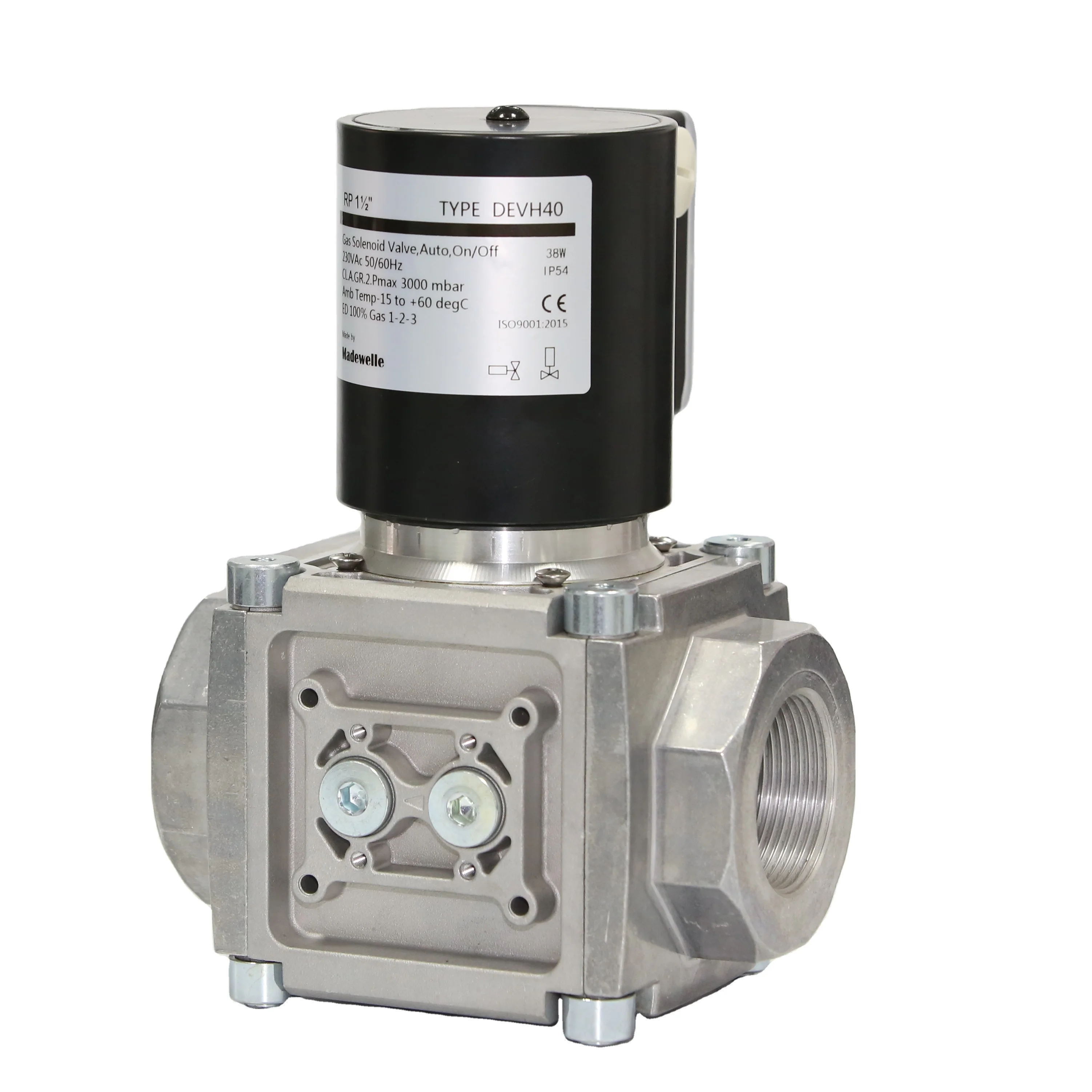 

CHINA FACTORY SUPPLY DEVH40 high pressure solenoid valve/GAS VALVE/INDUSTRIAL VALVE 3000mbar