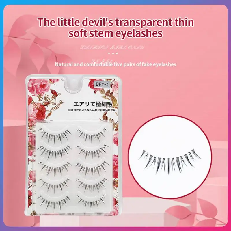 

Natural Fluffy Artificial False Eyelashes Easy To Wear Reusable Little Devil Comic False Eyelashes Black Beauty Accessories