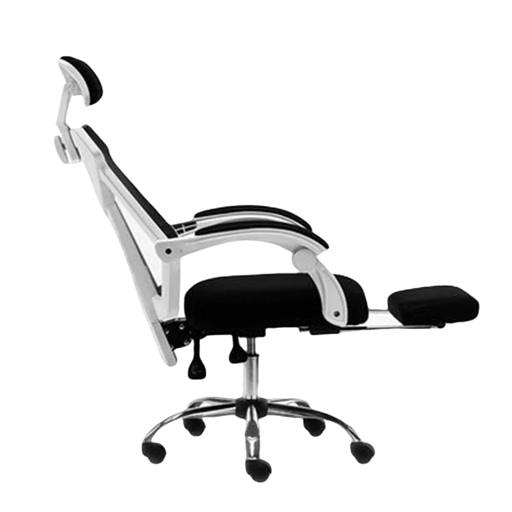 

Mesh Cloth Computer Chair Reclinable Office Chair Simplicity Modern Furniture With Handrail Foot Rest Nylon