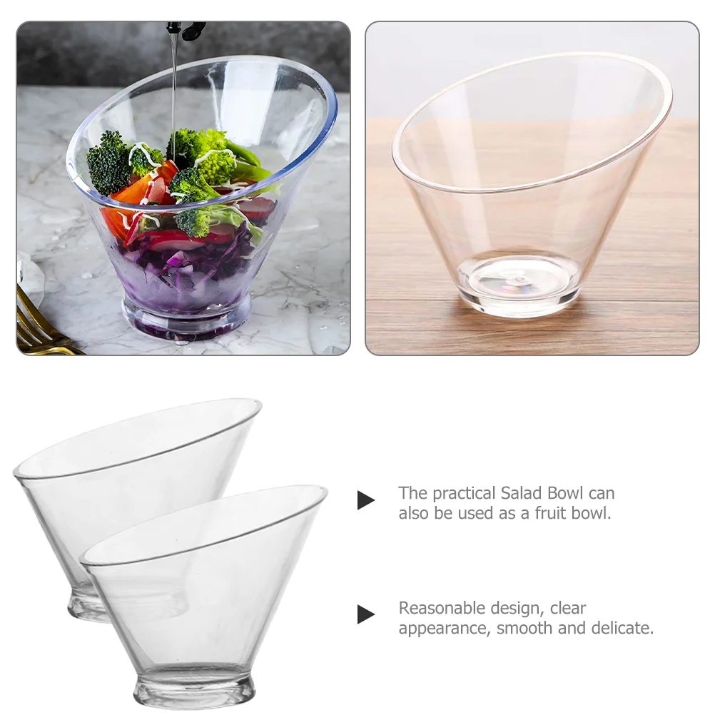 

2 Pcs Snack Bowl Dessert Holder Salad Serving Bowls Multi-functional Fruit Reusable Pasta Simple Kitchen Tableware Storage