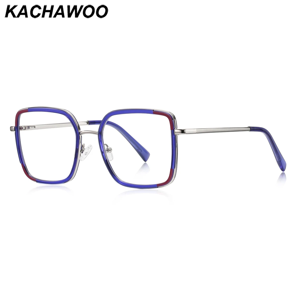 Kachawoo очки с защитой от синего света квадратная оправа мужская TR90 металлическая