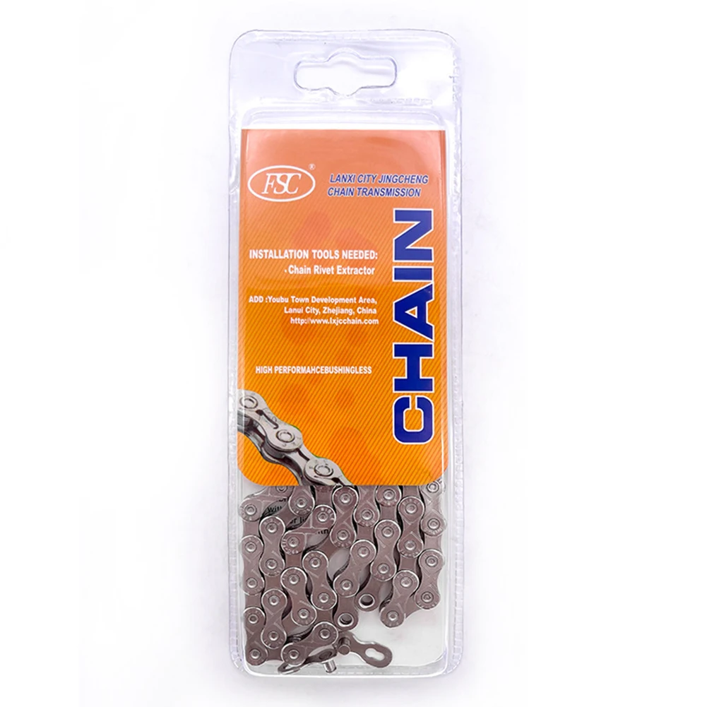 

Mountain Bike Electroplating Chain 6/7/8/9/10/11/12 Speed Shifting Chain 116 Sections MTB Bicycle Cycling Accessories Parts