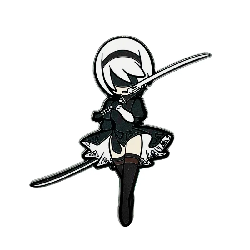 

Classic Anime Game 2B Cool Girl Enamel Pins Brooches for Clothing Lapel Pins for Backpack Briefcase Badges Jewelry Accessories