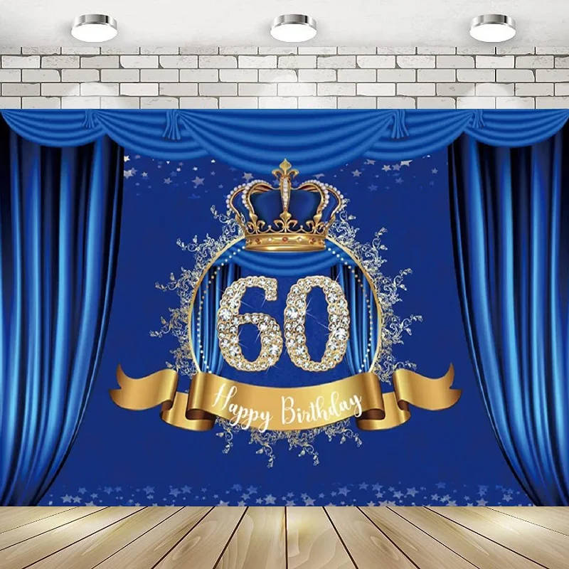 

Фон для фотосъемки с изображением синей занавески на день рождения