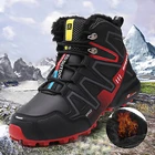 Модная теплая походная обувь, мужская зимняя обувь для снега, мужские тактические ботинки, скалолазание, горные кроссовки, боевые ботинки 2022