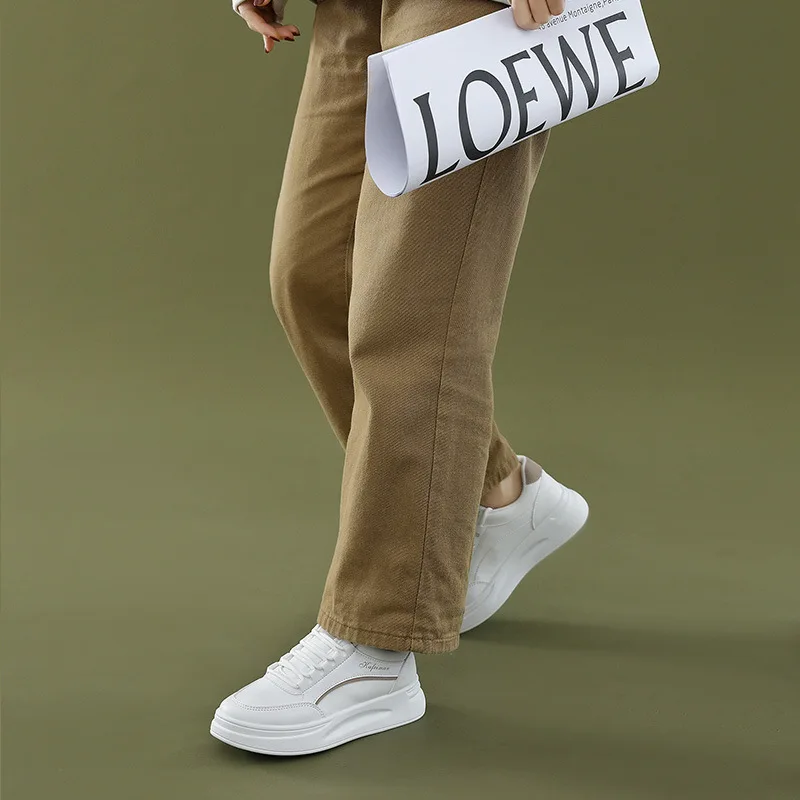 Thick-Soled Small White Shoes Women's Super Hot 2022 Spring And Autumn New Inner Heightening Sports Flat Shoes