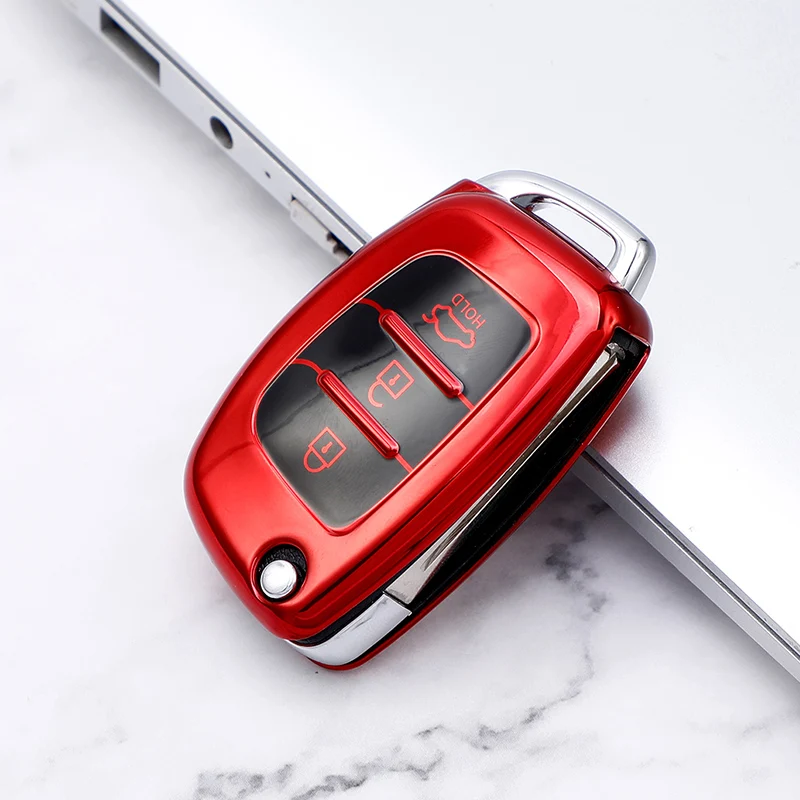 Чехол-книжка из ТПУ для Hyundai IX25 IX35 IX45 I30 HB20 Elantra Solaris Sonata Santa Fe Sport Tucson