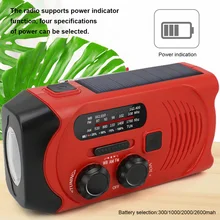 Radio Receiver Hand Crank Emergency Survival LED Flashlight Power Bank Camping Backpacking Phone Charger Orange