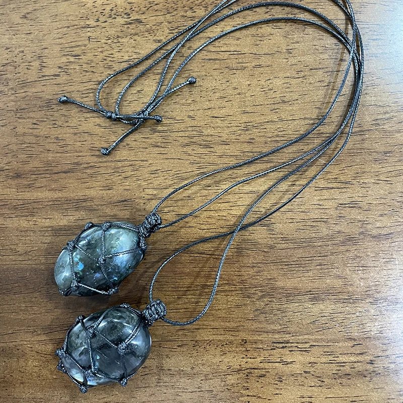 

2023 натуральный драгоценный камень, необычное искусственное ожерелье, Черная веревка для женщин и мужчин, подарок для пары