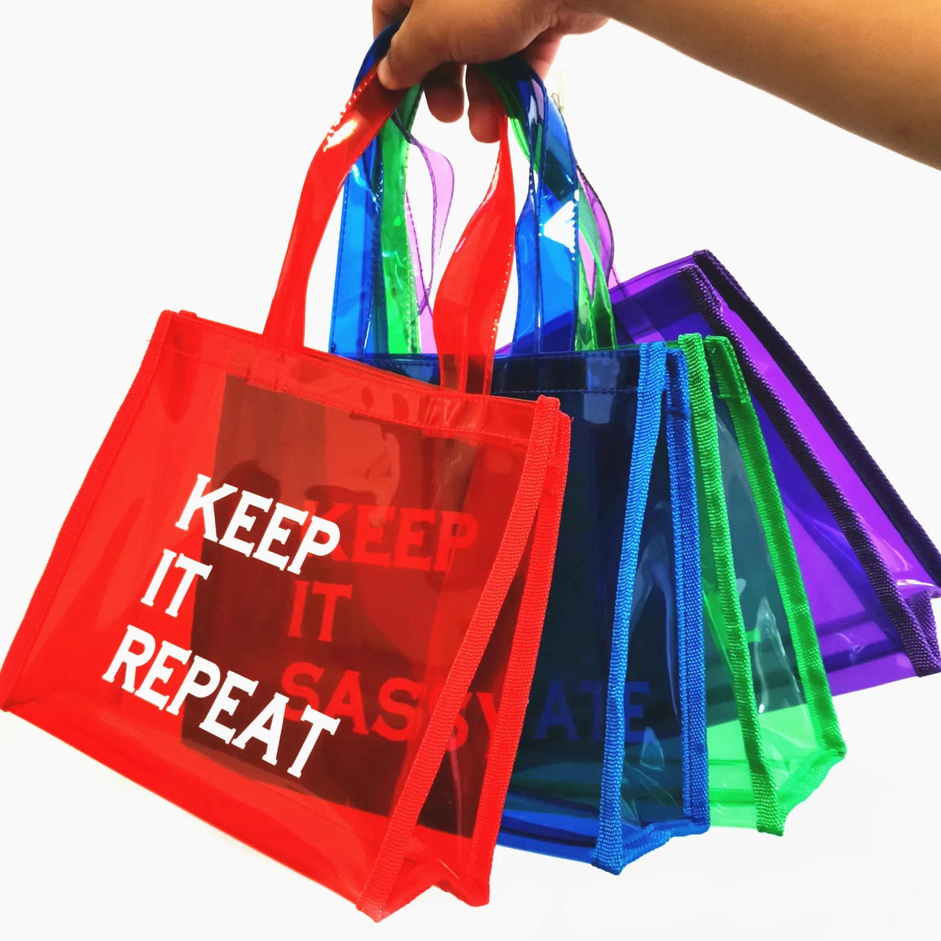 

Gym Sports Hand Bag Hot Selling Transparent Jelly Belt Waist Sport Bag Pack Sport Yoga Travel Bags for Women Girls Custom Logo