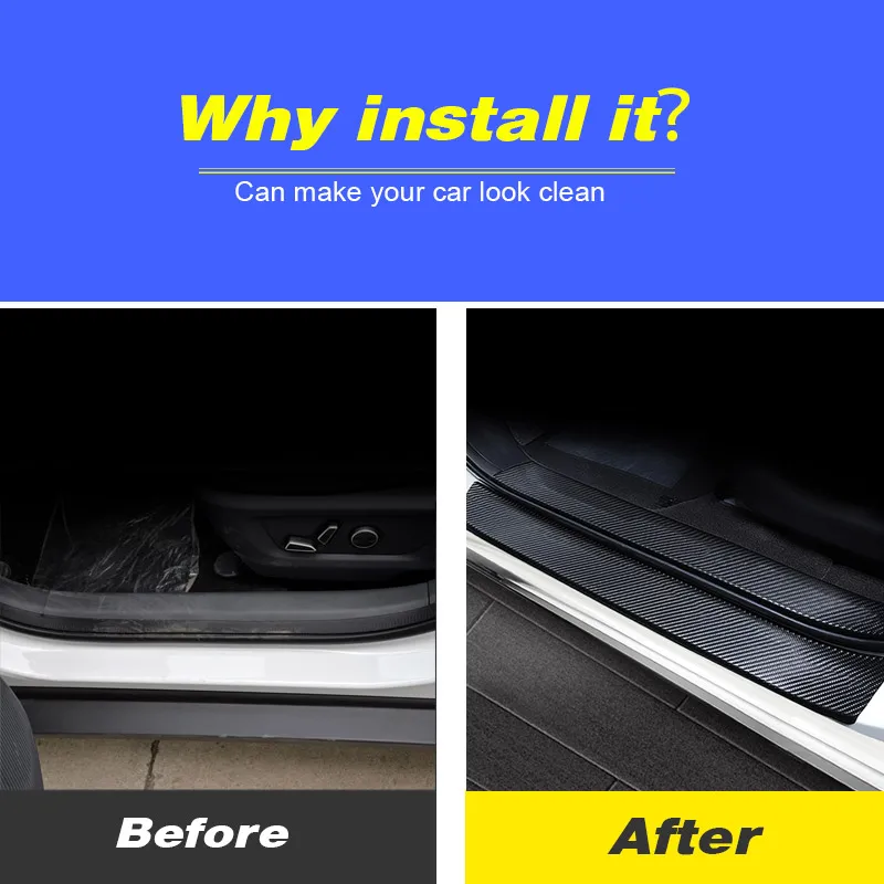 Наклейки на порог автомобиля для Changan Uni-t водонепроницаемые против царапин