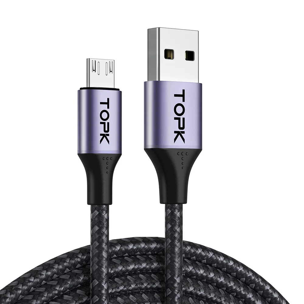 

TOPK AN10 Micro USB Cable Fast Charging USB Microusb Data Cable Mobile Phone Charger Cables for Samsung Huawei Xiaomi Redmi HTC
