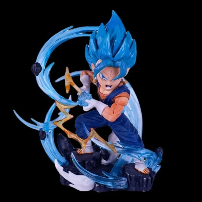 Фото 11 см. Хит продаж! Аниме-фигурка Dragon Ball Super Saiyan WCF Бейджит с синими волосами, сценические спецэффекты, ручная работа, подарок №3