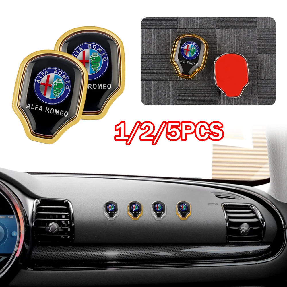 

1/2/5PCS New Car Badge Hooks Auto Interior Self Adhesive Hook Hanger for Alfa Romeo Giulia Stelvio Mito Sportiva Giulietta Tonal