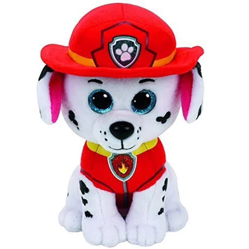 Новинка плюшевая игрушка Ty с большими глазами 15 см животные собака Маршалл Рокки
