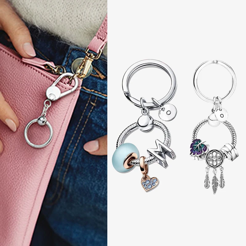 

Top 2021 Fall New S925 Silver Fairy Dream Catcher Pendant Keychain Set Ladies Exquisite Diy Party Fashion Accessories