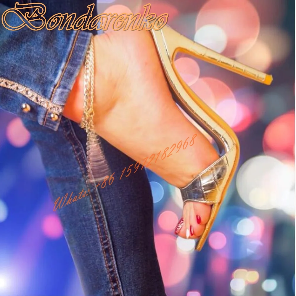 

Сандалии женские на очень высоком каблуке, однотонные туфли с открытым носком, без застежки, с узором под камень, летняя вечерняя нарядная о...