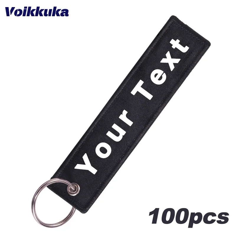 

10 шт., 30 шт., 50 шт., 100 шт., 200 шт., 300 шт., 500 шт., набор, индивидуальный брелок с обеих сторон, вышитый брелок для ключей, мотоциклетные бирки