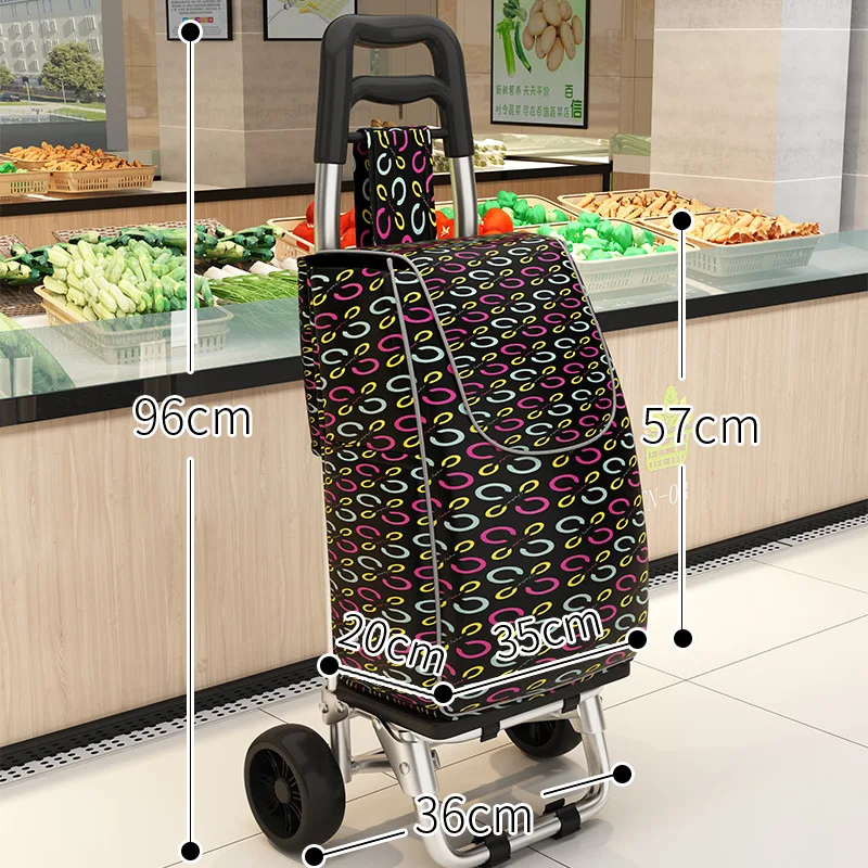 Folding Home Luggage Trailer Portable Shopping Trolley Cart  Wagon 트롤리 Grocery Stair Climbing