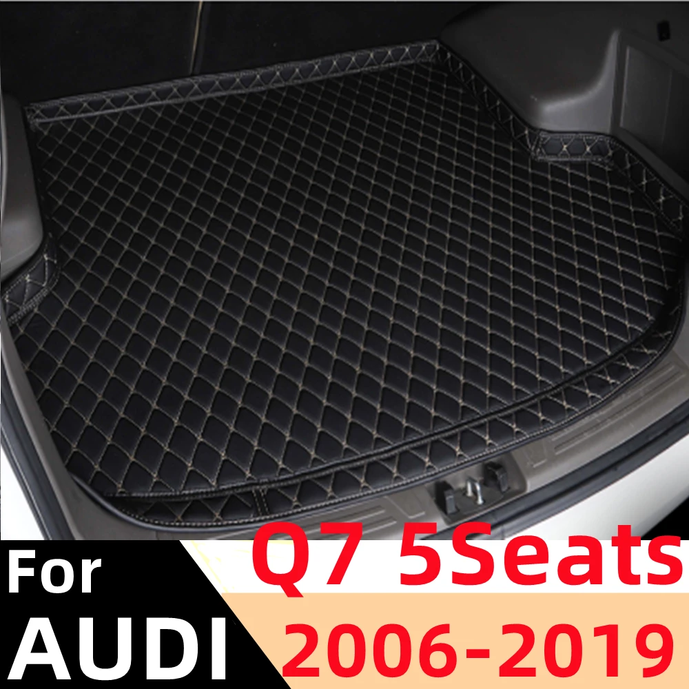 

Коврик для багажника автомобиля для AUDI Q7, 5 сидений, 06-19, для любой погоды, XPE, Высокий Боковой задний Чехол для груза, коврик, подкладка для баг...