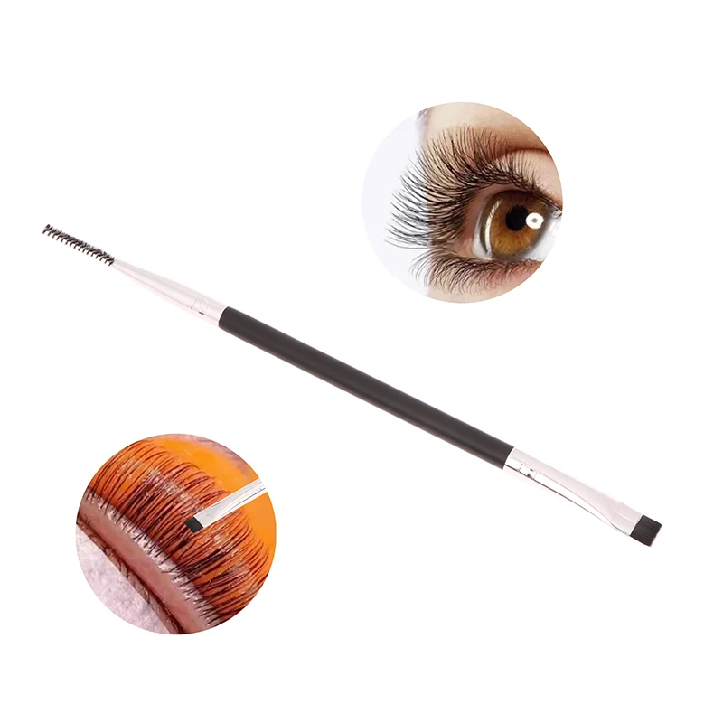 Двуглавая щетка для завивки ресниц портативная ламинирования инструмент