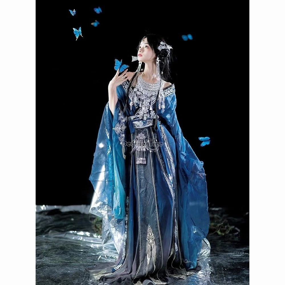 2024 празднование праздника девушки hmongb великолепный набор ханьфу китайский Вей