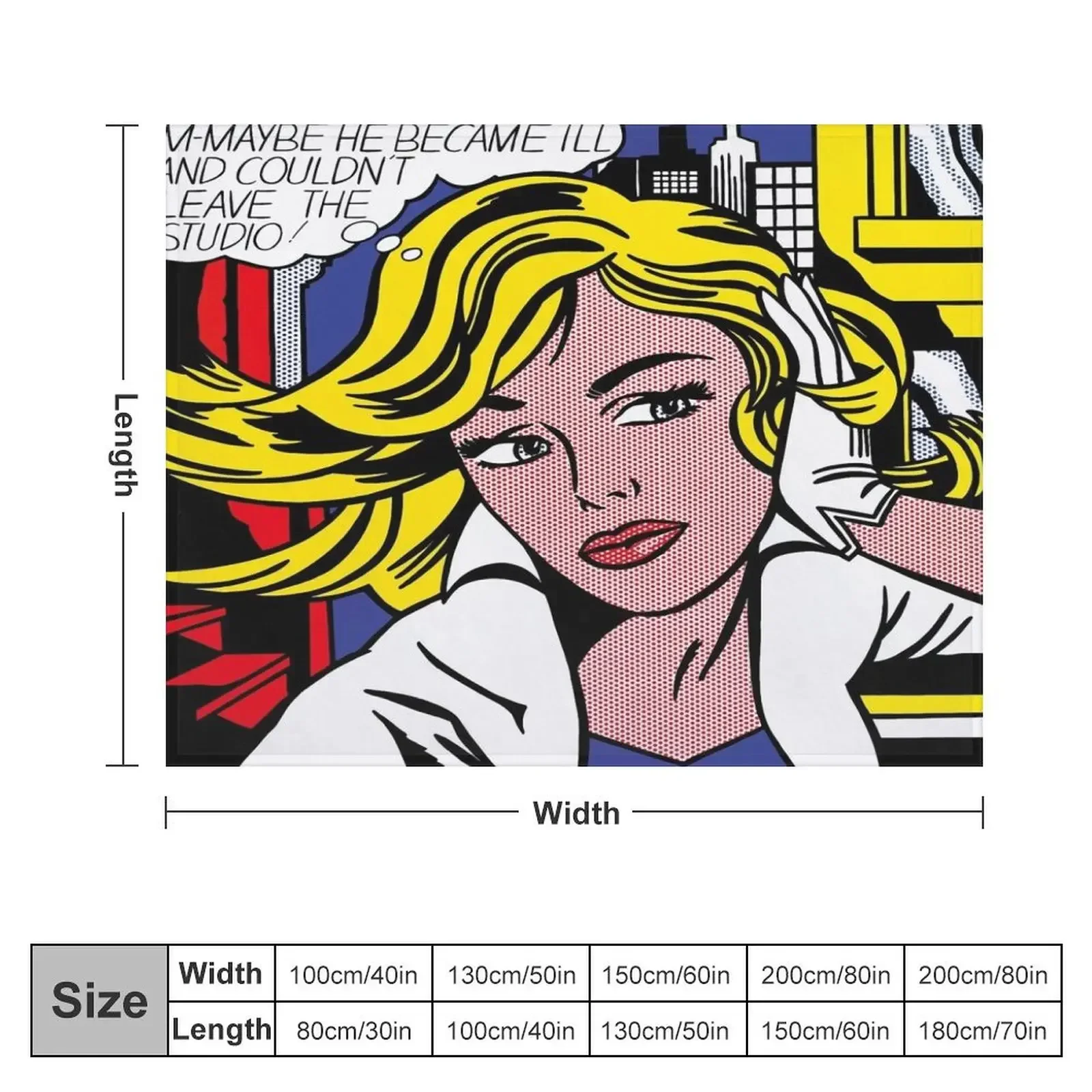 Плед Roy Lichtenstein Поп-арт плюшевый