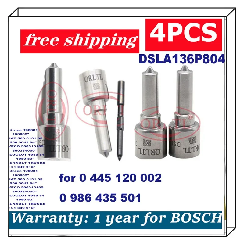 DSLA136P804 0433175203 Diese Nozzle For PEUGEOT 1980 81 83 for RENAULT TRUCKS 50 01 849 912 0445120002 0 445 120 002