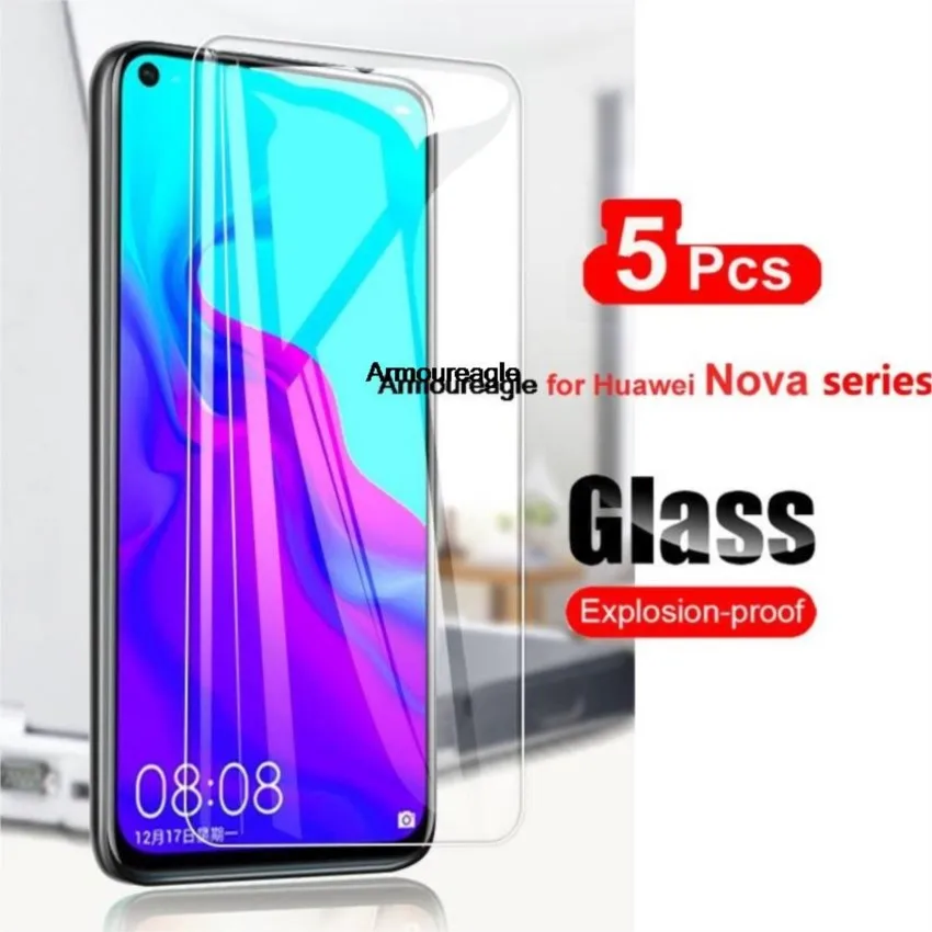 

5 шт. закаленное стекло для huawei nova 8i 7i 8 7 6 se 5g 5i 5 pro 5z 4e 3i 3 2 plus защита для экрана Защитная пленка из настоящего стекла