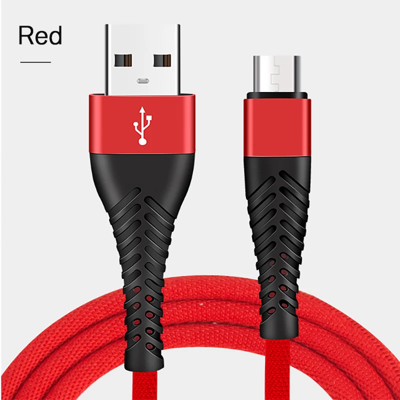 

3A Nylon USB Type C Cable For Xiaomi Samsung Huawei Fast Charging Data Cable 0.5m-3m Mobile Phone Micro USB Cables Android Cord