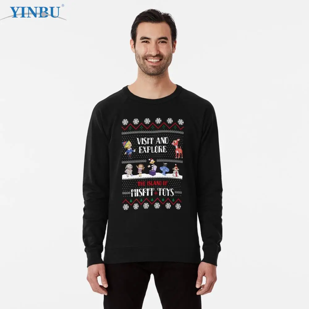 

The Island of Misfit Toys Rudolph Рождественский свитер легкий свитер модная уличная одежда мужская одежда