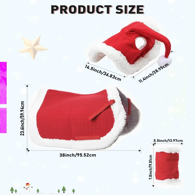 6 Pcs Horse Christmas Leg Wraps Standing for Horses Loose Parades Costume Accessories