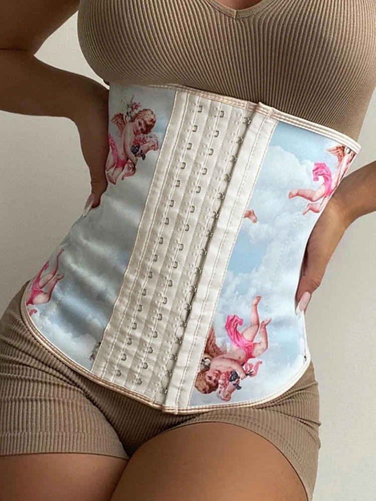 

Bustier Corset Tops for Women Off Shoulder Strapless Push Up Vintage Underbust Waist Training Cincher Bodyshaper