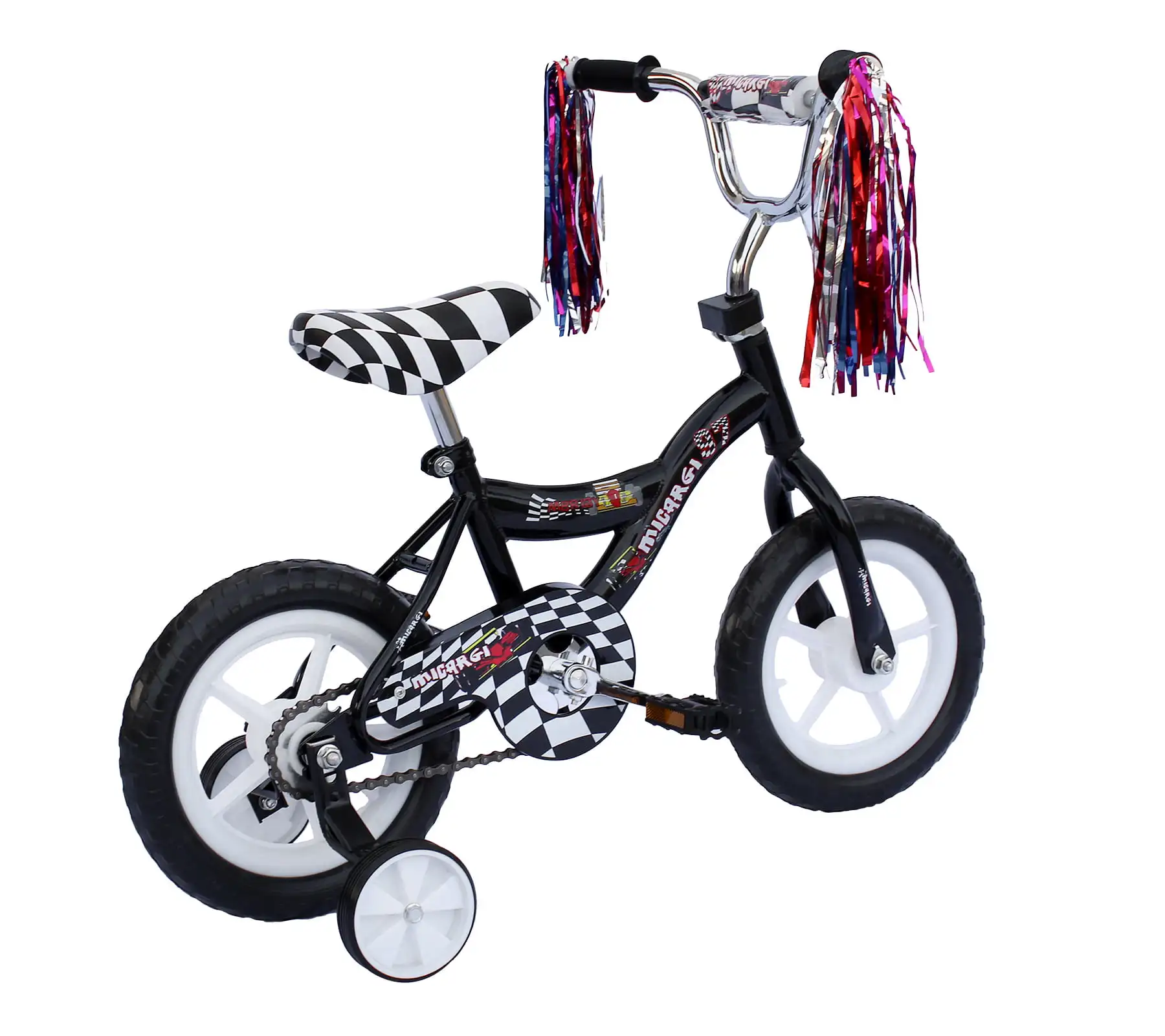 

12" Kid's Beginner Bicycle for 2-4 Years Old Boys' and Girls' Bike Foam Tire for Indoor Use No Brake - Black