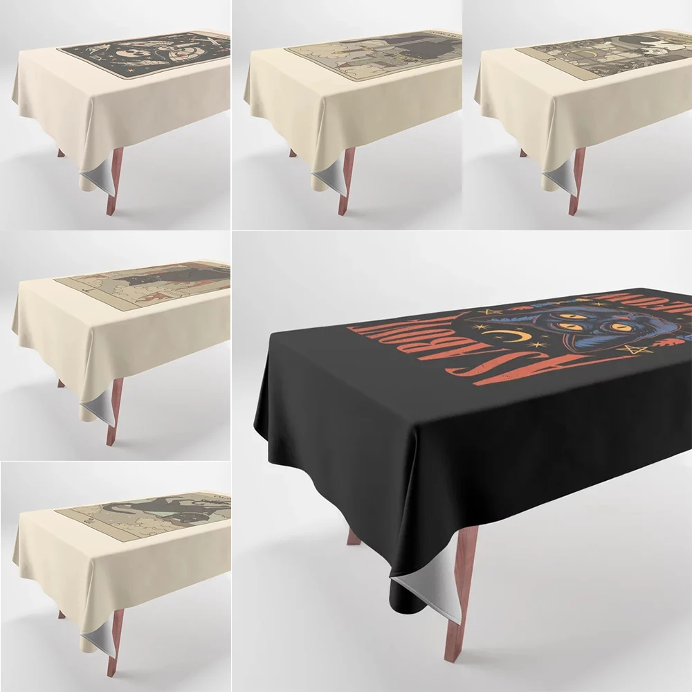 

Скатерть с индивидуальным принтом в стиле пэчворк, прямоугольная, устойчивая к пятнам, для вечерние