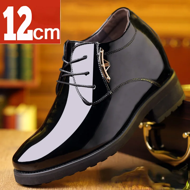 

Мужские кожаные туфли высотой 12 см, коричневые деловые туфли, увеличивающие рост до 10 см, свадебные туфли для мужчин, 2023