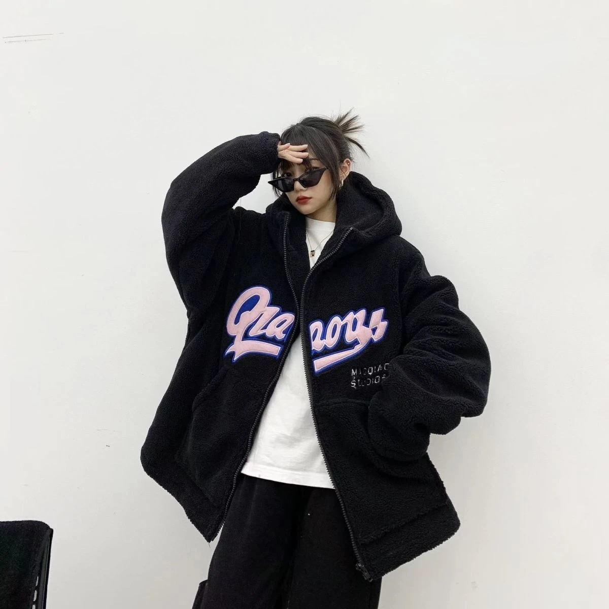 Кашемировая куртка с капюшоном на молнии Женская осенне-зимняя Новинка 2022