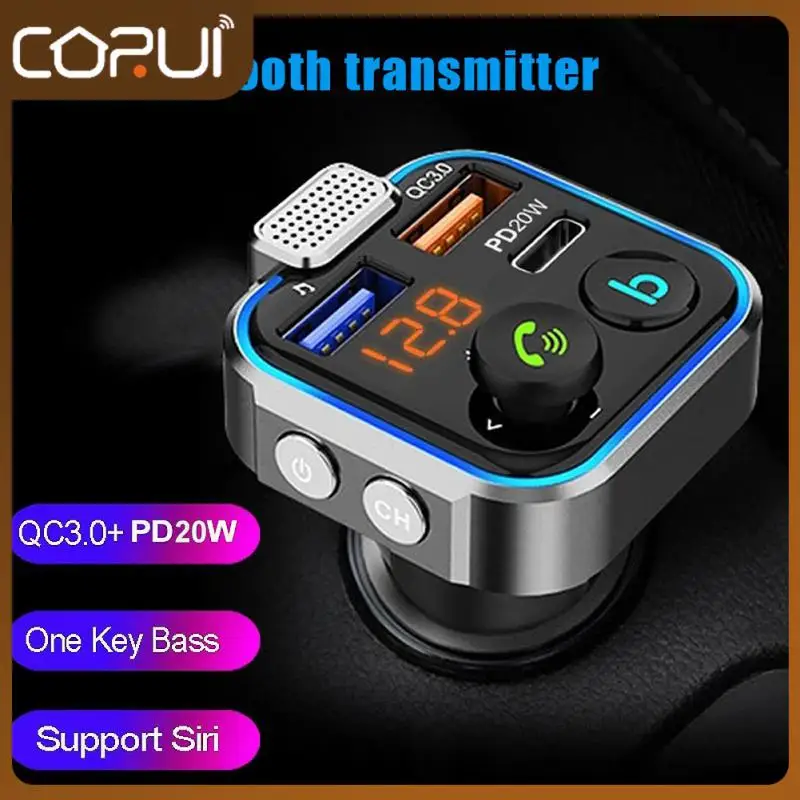 

Pd 20w Car Adapter Universal Mp3 Player Support U Disk Hands Free Fm Transmitter Car Accessories Durable