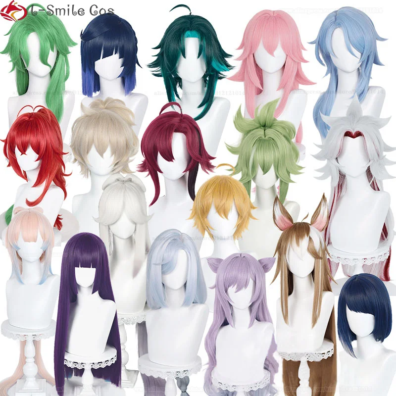 

High Quality Game Genshin Impact Kamisato Ayato Kuki Shinobu Shikanoin Heizou Xiao Shenhe Eula Yae Miko Yelan Diluc Cosplay Wig