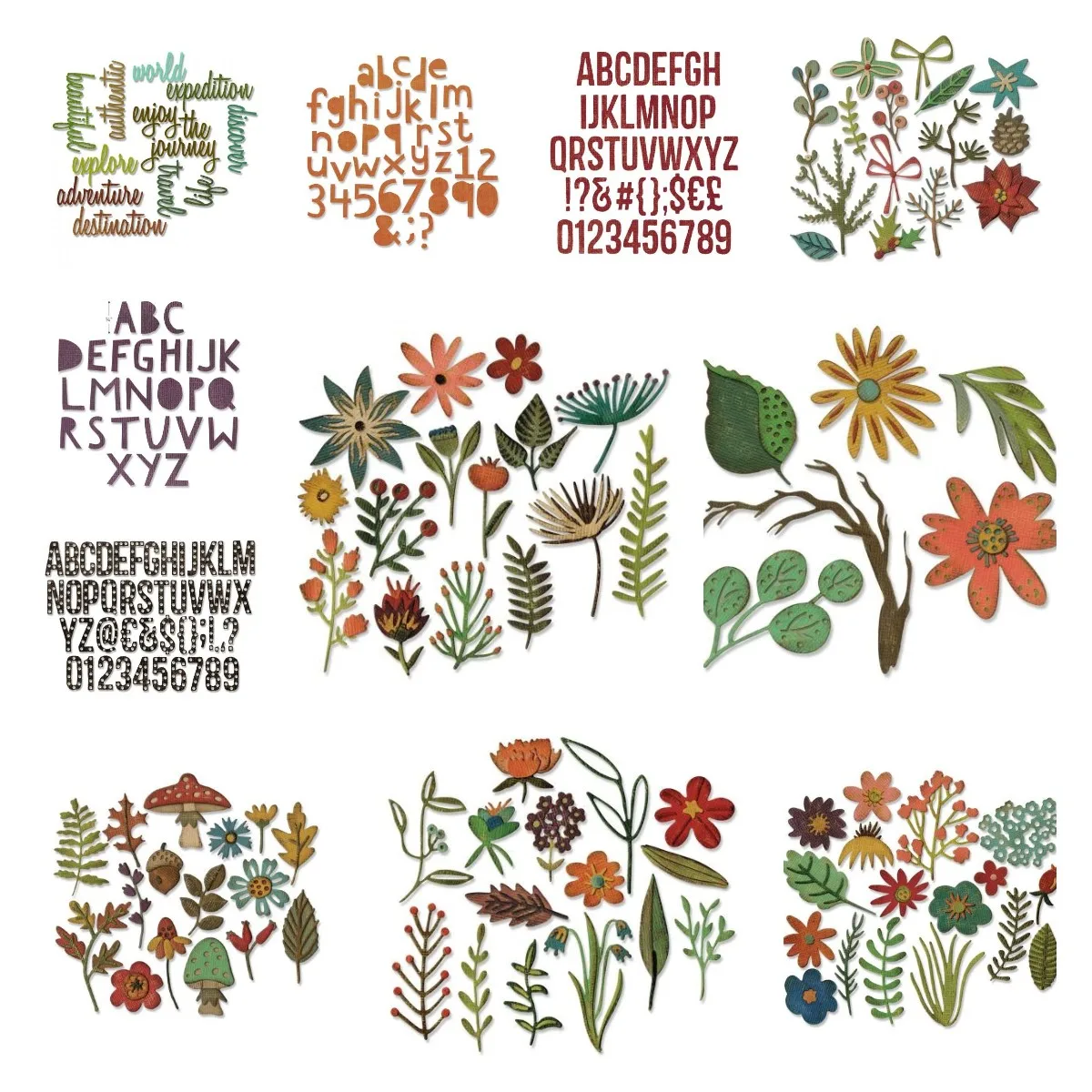 

Beautiful Flowers And Letters Metal Cutting Dies For Scrapbooking Paper Craft Handmade Card Album Punch Art Cutter 2023 New